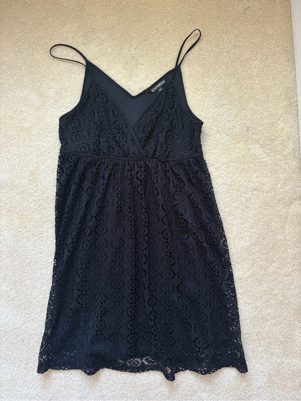 Express Black Lace Mini Dress